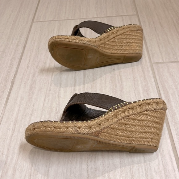 Burberry Espadrille Sandals size 37 brown leather - Picture 2 of 2